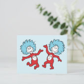 Dr. Seuss Thing 1 en Thing 2 Karakter Briefkaart (Staand voorkant)