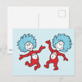 Dr. Seuss Thing 1 en Thing 2 Karakter Briefkaart (Voorkant / Achterkant)