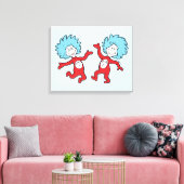 Dr. Seuss Thing 1 en Thing 2 Karakter Canvas Afdruk (Insitu (Woonkamer))