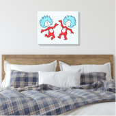 Dr. Seuss Thing 1 en Thing 2 Karakter Canvas Afdruk (Insitu (Slaapkamer))