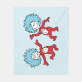 Dr. Seuss Thing 1 en Thing 2 Karakter Fleece Deken (Voorkant)