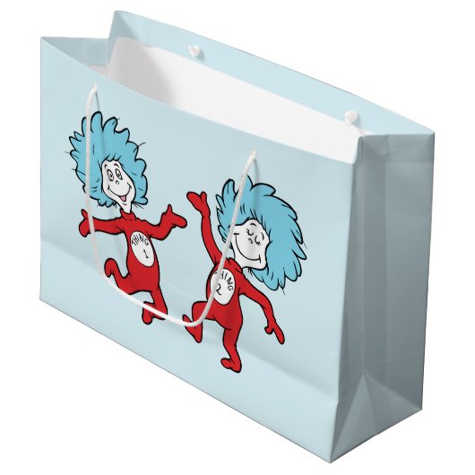 Dr. Seuss Thing 1 en Thing 2 Karakter Groot Cadeauzakje (Voorkant Gekanteld)