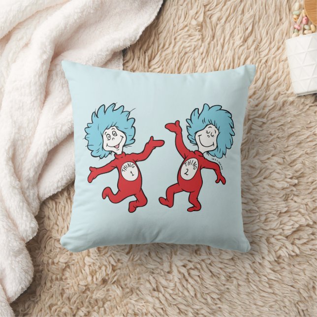 Dr. Seuss Thing 1 en Thing 2 Karakter Kussen (Deken)