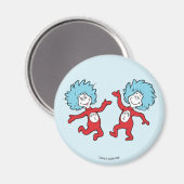Dr. Seuss Thing 1 en Thing 2 Karakter Magneet (Voorkant / Achterkant)