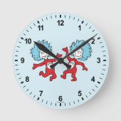 Dr. Seuss Thing 1 en Thing 2 Karakter Ronde Klok (Voorkant)