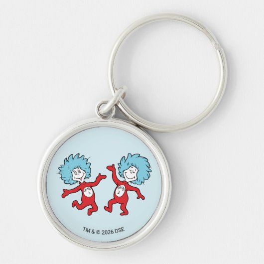 Dr. Seuss Thing 1 en Thing 2 Karakter Sleutelhanger (Voorkant)