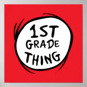 Dr. Seuss | Thing 1 Thing 2 - 1ste graad Ding Poster (Voorkant)
