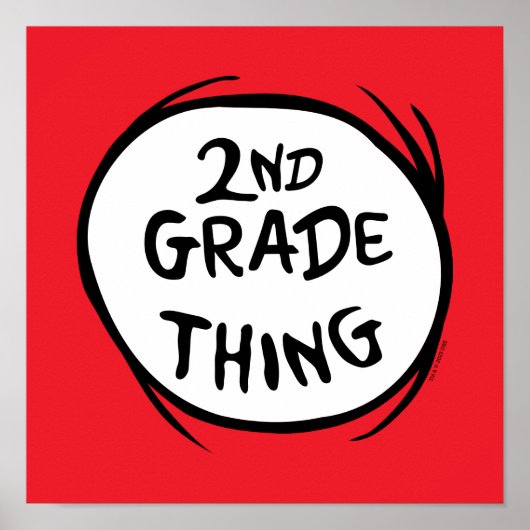 Dr. Seuss | Thing 1 Thing 2 - 2e graad Ding Poster (Voorkant)