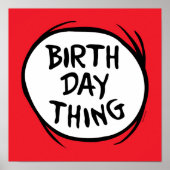 Dr. Seuss Thing 1 Thing 2 - Birthday Thing Poster (Voorkant)