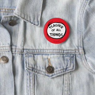 Dr. Seuss Thing 1 Thing 2 - Leraar van alles Ronde Button 5,7 Cm