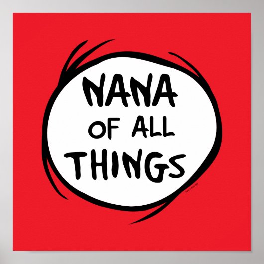 Dr. Seuss | Thing 1 Thing 2 - Nana of all neergeze Poster (Voorkant)