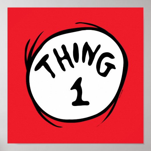 Dr. Seuss | Thing 1 Thing 2 - Thing 1 Poster (Voorkant)