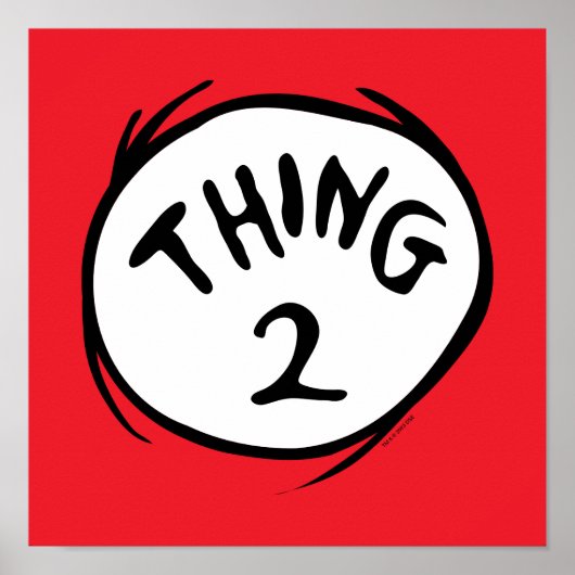 Dr. Seuss | Thing 1 Thing 2 - Thing 2 Poster (Voorkant)