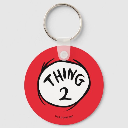 Dr. Seuss | Thing 1 Thing 2 - Thing 2 Sleutelhanger (Achterkant)