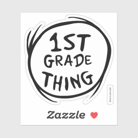 Dr. Seuss | Thing One Thing Two - 1e klas ding Sticker (Vel)
