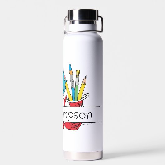 Dr. Seuss | Thing One Thing Two Docent Naam Waterfles (Achterkant)