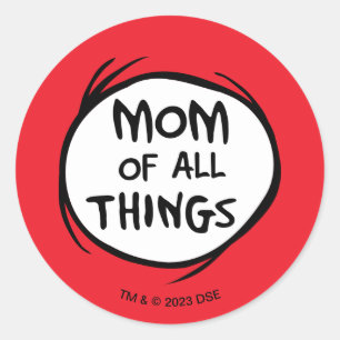 Dr Seuss Thing One Thing Two - Mam van alle Dingen Ronde Sticker