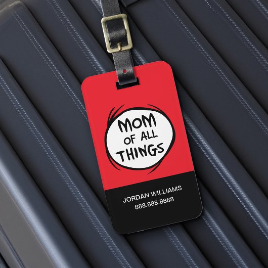 Dr. Seuss Thing One Thing Two - Moeder van alle Di Bagagelabel