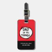Dr Seuss Thing One Thing Two - Pap van alle dingen Bagagelabel (Voorkant verticaal)