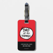 Dr Seuss Thing One Thing Two - Pap van alle dingen Bagagelabel (Achterkant verticaal)