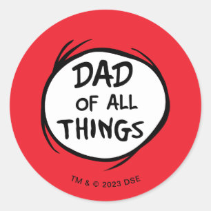 Dr Seuss Thing One Thing Two - Pap van alle dingen Ronde Sticker