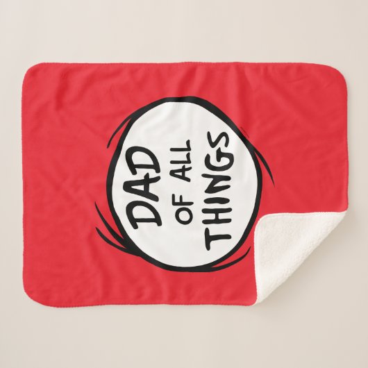 Dr Seuss Thing One Thing Two - Pap van alle dingen Sherpa Deken (Voorkant (horizontaal))