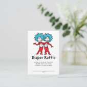 Dr Seuss Thing One Thing Two Tweeling Luierloof Informatiekaartje (Staand voorkant)