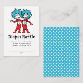 Dr Seuss Thing One Thing Two Tweeling Luierloof Informatiekaartje (Voorkant / Achterkant)