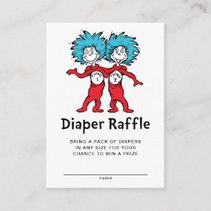 Dr Seuss Thing One Thing Two Tweeling Luierloof Informatiekaartje