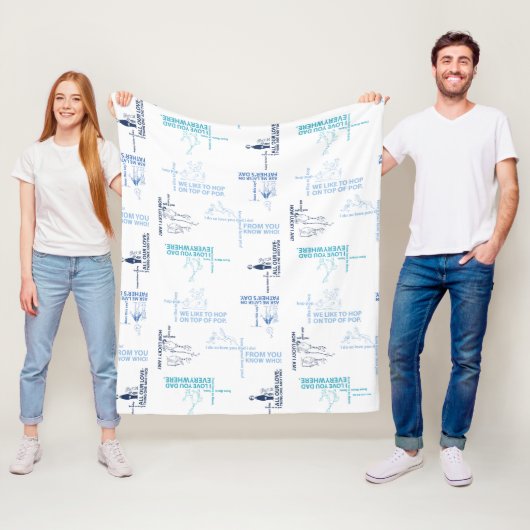 Dr. Seuss | Vaderdag citaat patroon Fleece Deken (In situ)