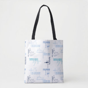 Dr. Seuss Vaderdag citaat patroon Tote Bag
