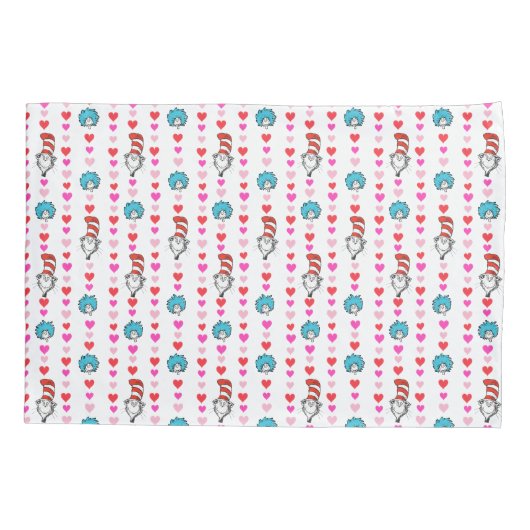 Dr. Seuss Valentijn | De kat in het Pet — hartspat Kussensloop (Achterkant-Links)