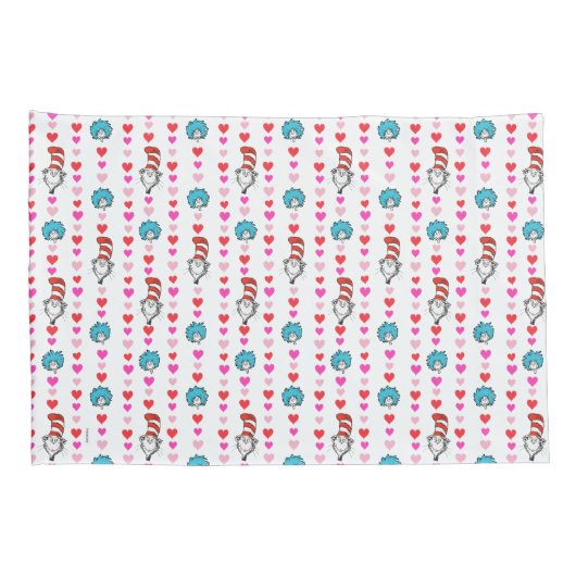 Dr. Seuss Valentijn | De kat in het Pet — hartspat Kussensloop (Achterkant-Rechts)