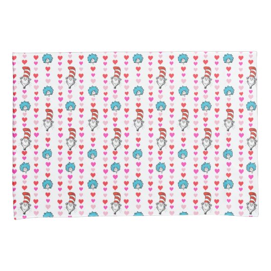 Dr. Seuss Valentijn | De kat in het Pet — hartspat Kussensloop (Voorkant-Rechts)