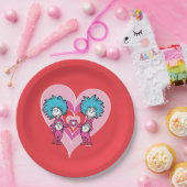 Dr. Seuss Valentijn | Ding één, twee Papieren Bordje (Feest)