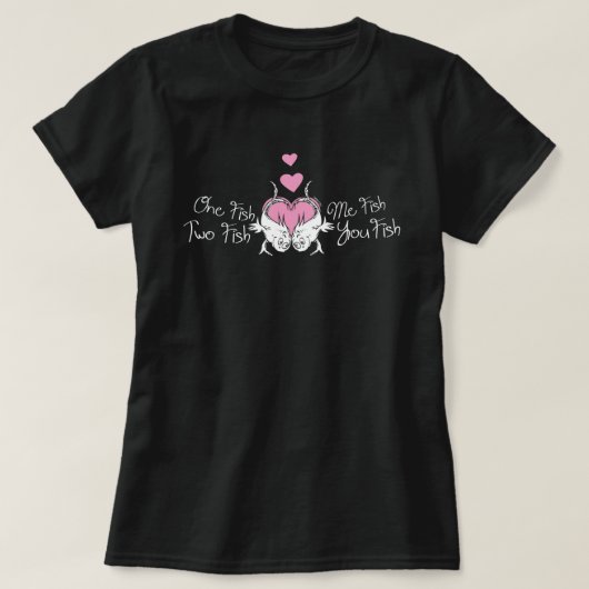 Dr. Seuss Valentijn| Eén vis twee vissen T-shirt (Design voorkant)