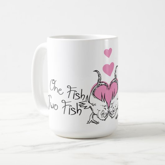 Dr. Seuss Valentijn | Een vis van twee vissoorten Koffiemok (Voorkant links)