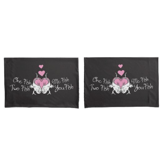 Dr. Seuss Valentijn | Een vis van twee vissoorten Kussensloop (Voorkant-Set)