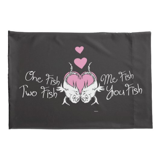 Dr. Seuss Valentijn | Een vis van twee vissoorten Kussensloop (Achterkant-Rechts)