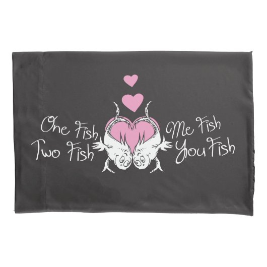 Dr. Seuss Valentijn | Een vis van twee vissoorten Kussensloop (Voorkant-Links)