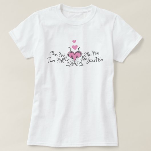 Dr. Seuss Valentijn | Een vis van twee vissoorten T-shirt (Design voorkant)