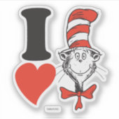 Dr. Seuss Valentijn| Ik heb de kat in de Pet gehoo Sticker (Voorkant)
