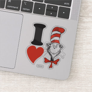 Dr. Seuss Valentijn Ik heb de kat in de Pet gehoo Sticker