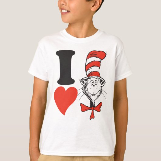 Dr. Seuss Valentijn| Ik heb de kat in de Pet gehoo T-shirt (Voorkant)
