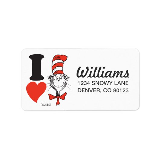 Dr. Seuss Valentijn | Ik hoor de kat in het Pet Etiket (Voorkant)