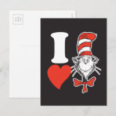 Dr. Seuss Valentijn | Ik hoor de kat in het Pet Feestdagenkaart (Voorkant / Achterkant)