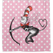 Dr. Seuss Valentijn| Kat in de Pet Cupid Douchegordijn (Voorkant)
