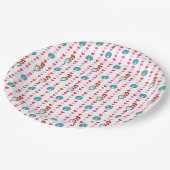 Dr. Seuss Valentijn | Kat in het Pet hartpatroon Papieren Bordje (Gekanteld)