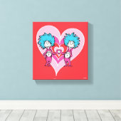 Dr. Seuss Valentijn | Thans 1 Thing 2 Canvas Afdruk (Insitu (Houten vloer))