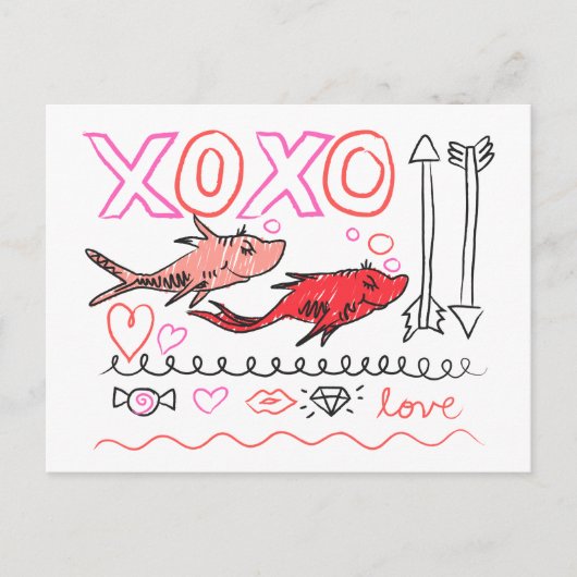 Dr. Seuss Valentijn | XOXO-ontwerp Feestdagenkaart (Voorkant)